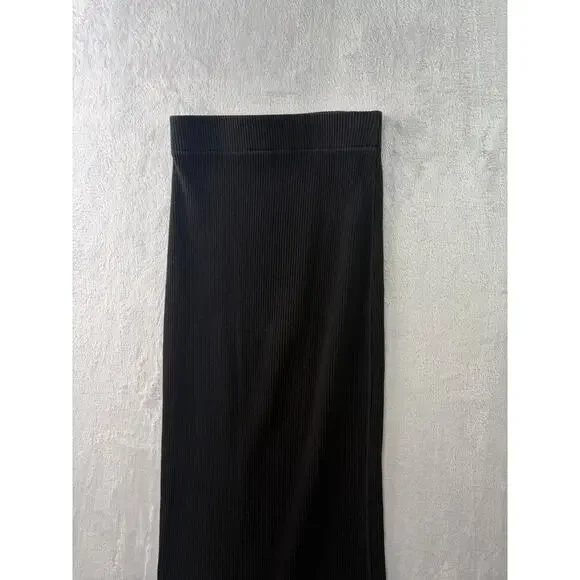 Vince Ribbed Slim Skirt – Black – Size S (Ankle Length) - Picture 6 of 6